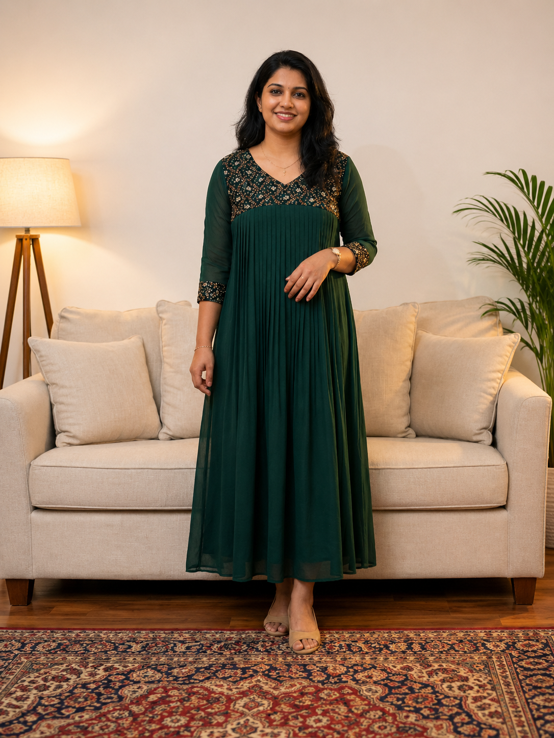 A line Kurti - Fabric Georgette