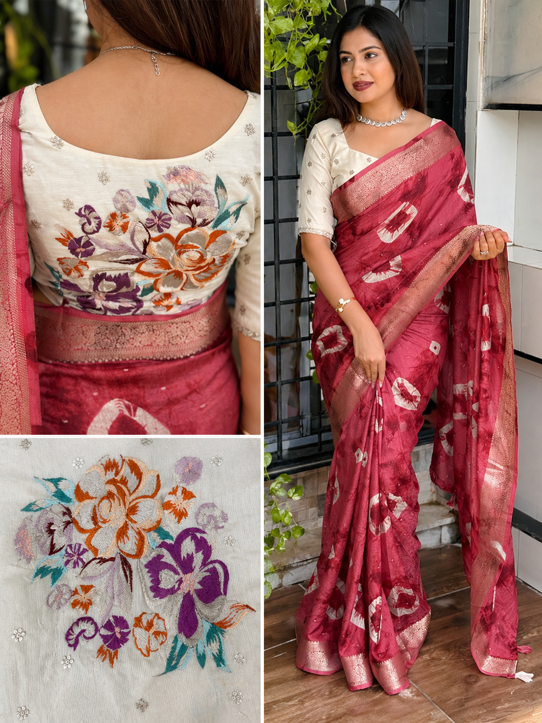 saree with blouse pcs
