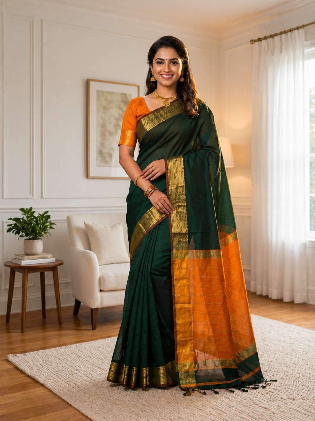 Saree with Stitched Blouse