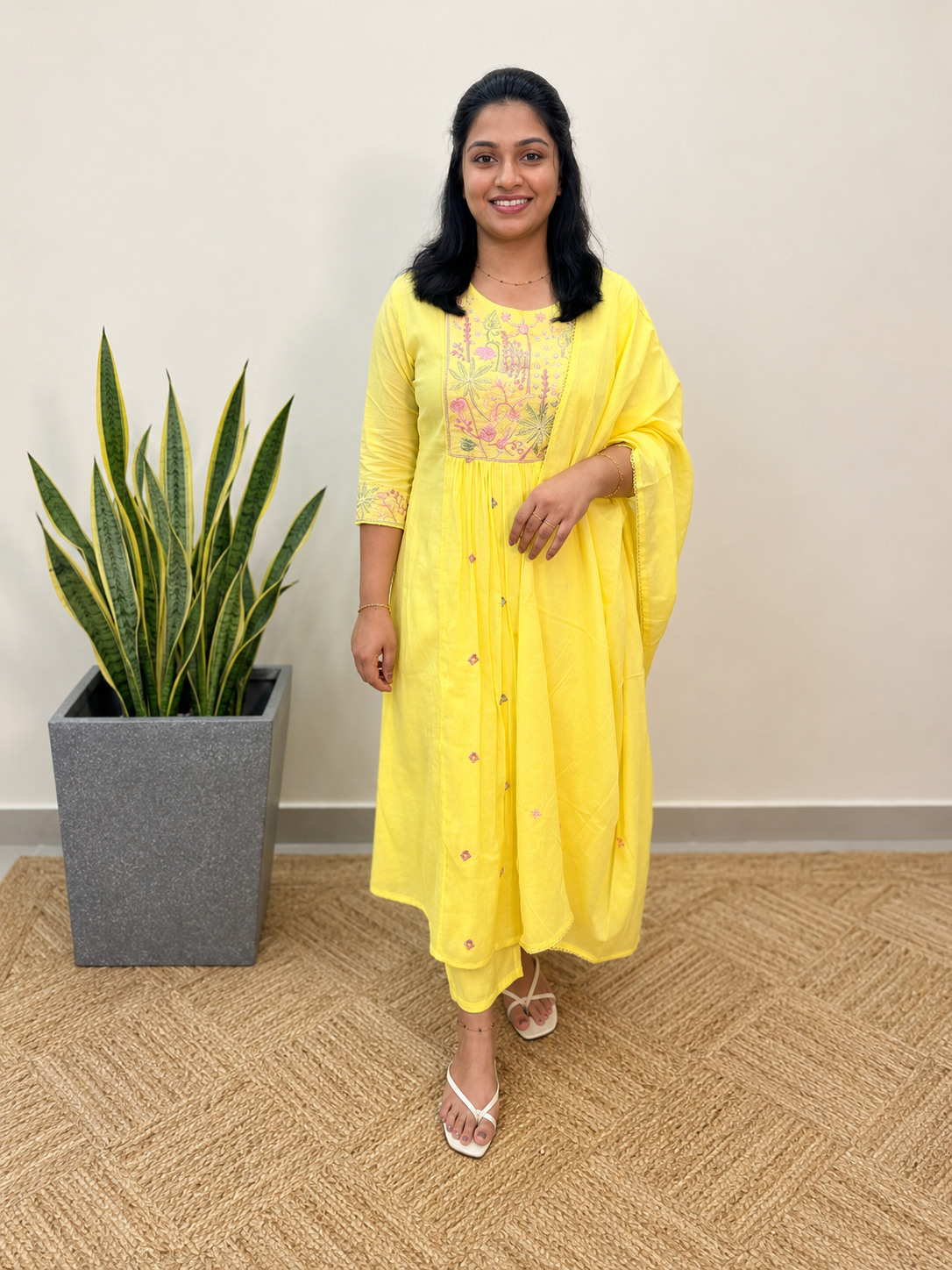 3 piece set in Mul cotton,Baby Yellow