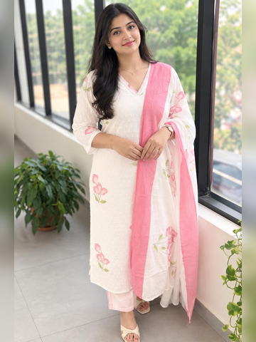 Premium 3 piece set in printed cotton