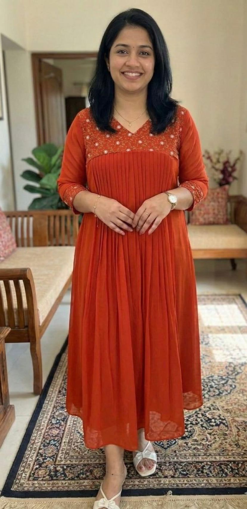 A line Kurti - Georgette Fabric