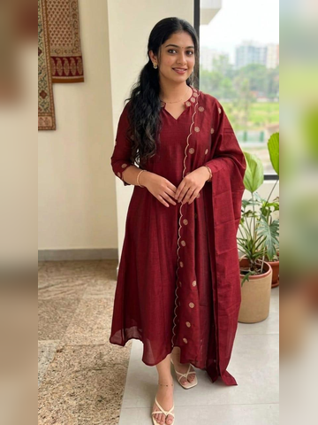 Top and Dupatta in Vichithra silk