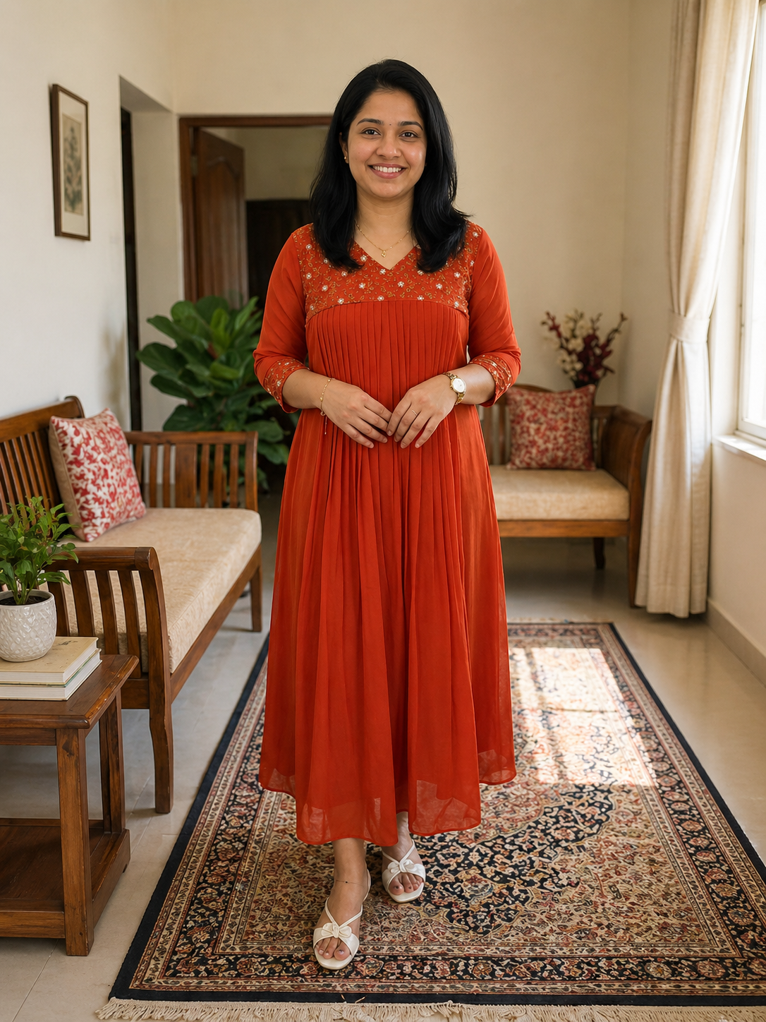 A line Kurti - Georgette Fabric