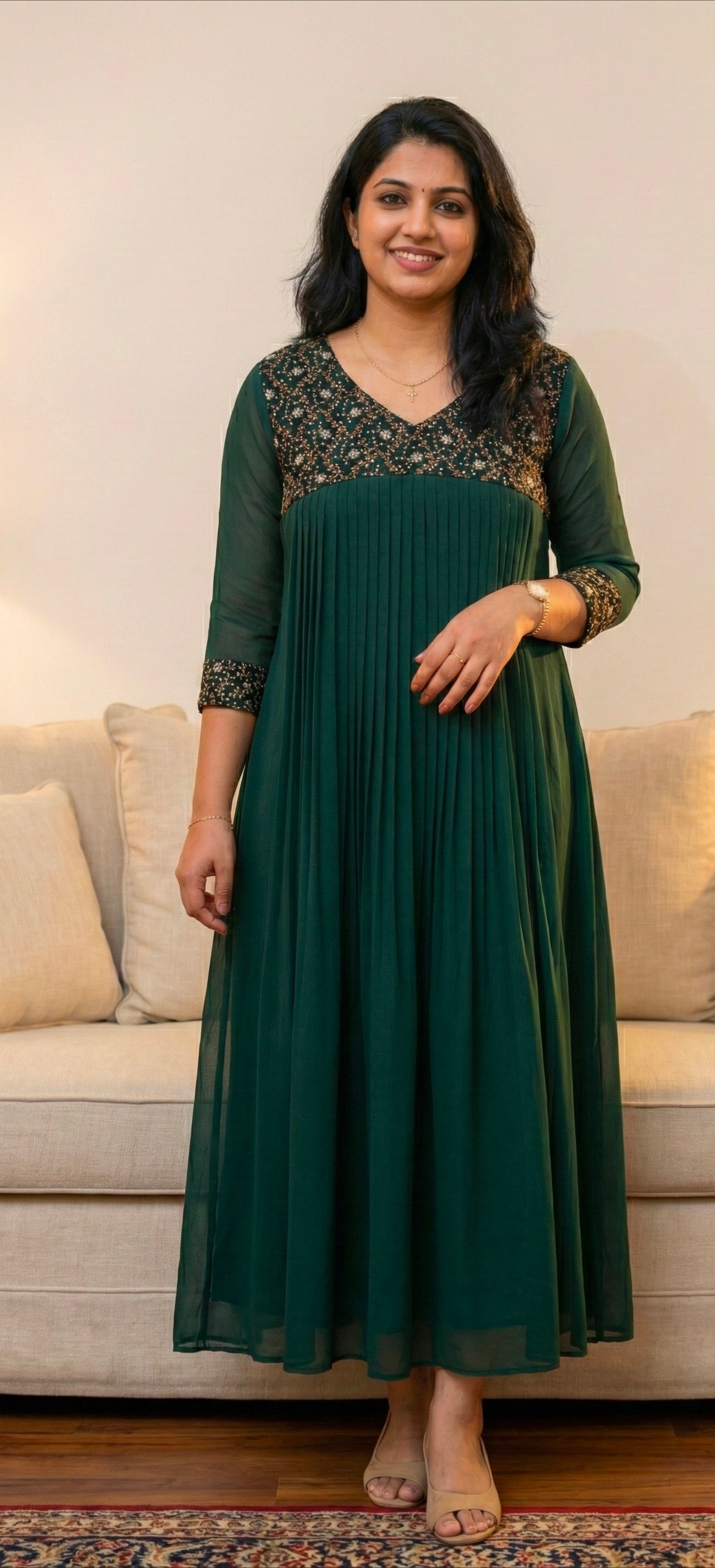 A line Kurti - Fabric Georgette