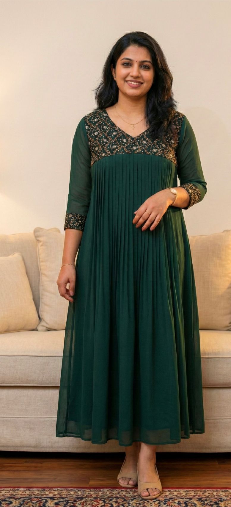 A line Kurti - Fabric Georgette