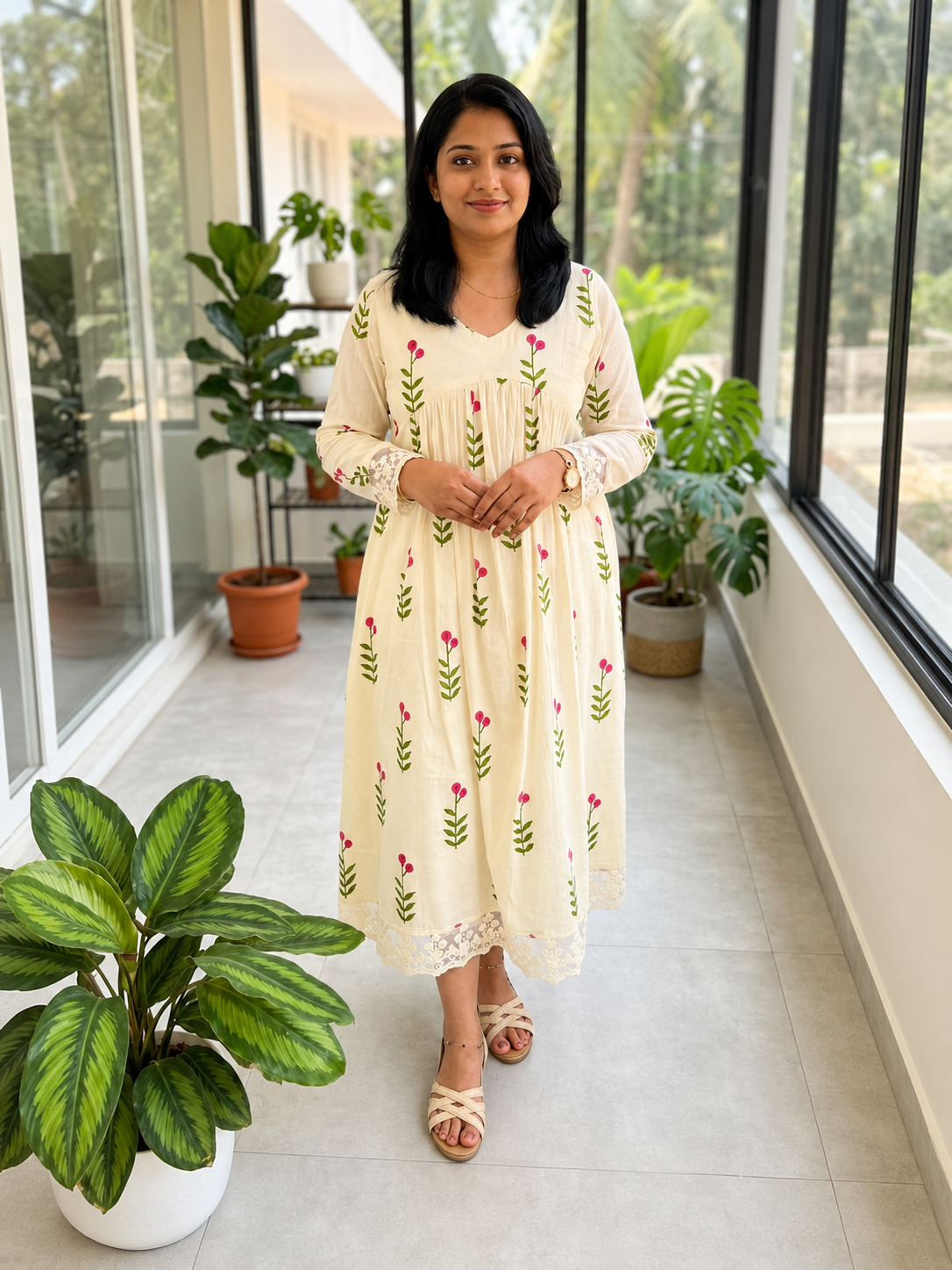 Alia cut Kurti in Printed Cotton