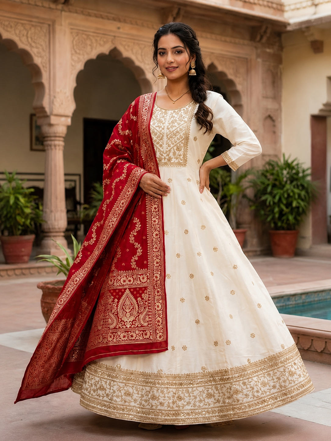 Anarckali in Silk