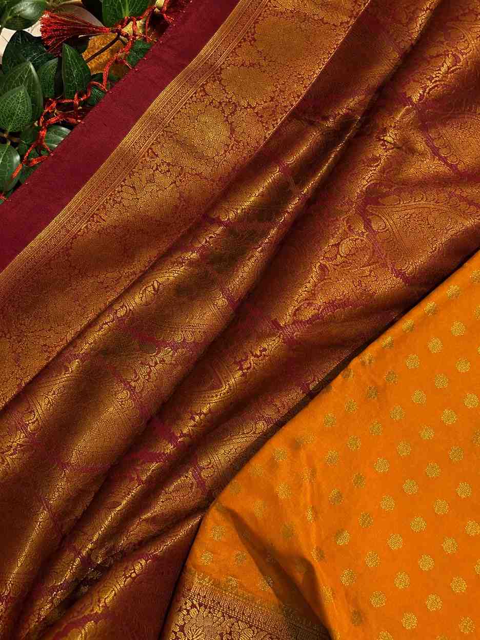 Brown Banarasi Silk Saree