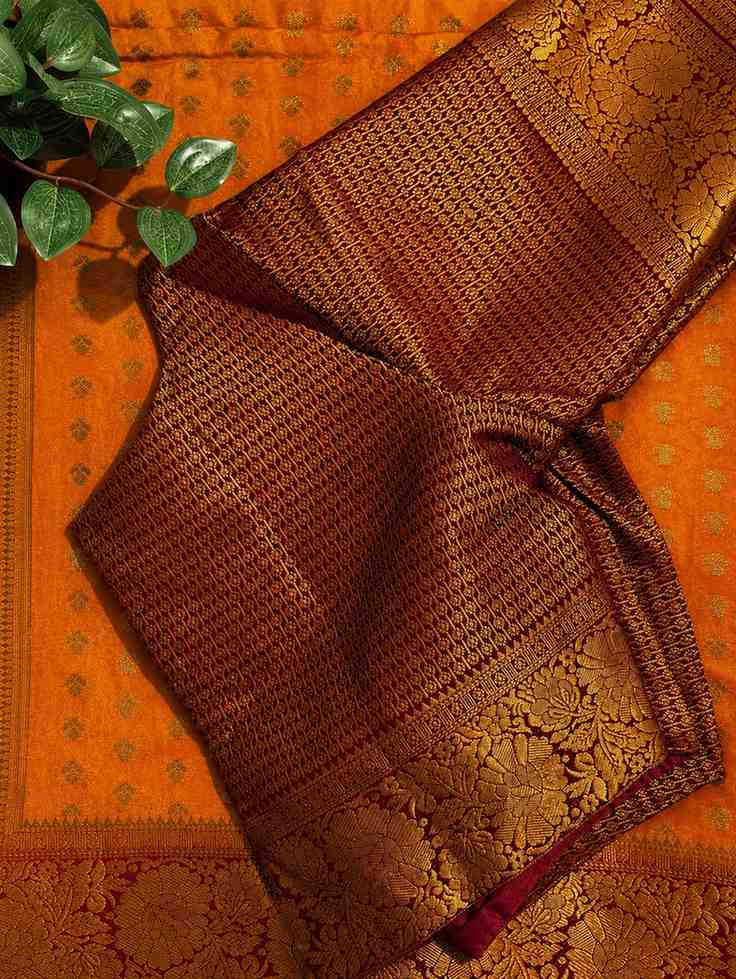 Brown Banarasi Silk Saree