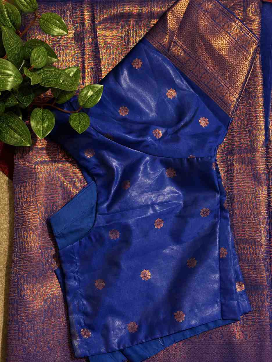Royal Blue Banarasi Silk Saree