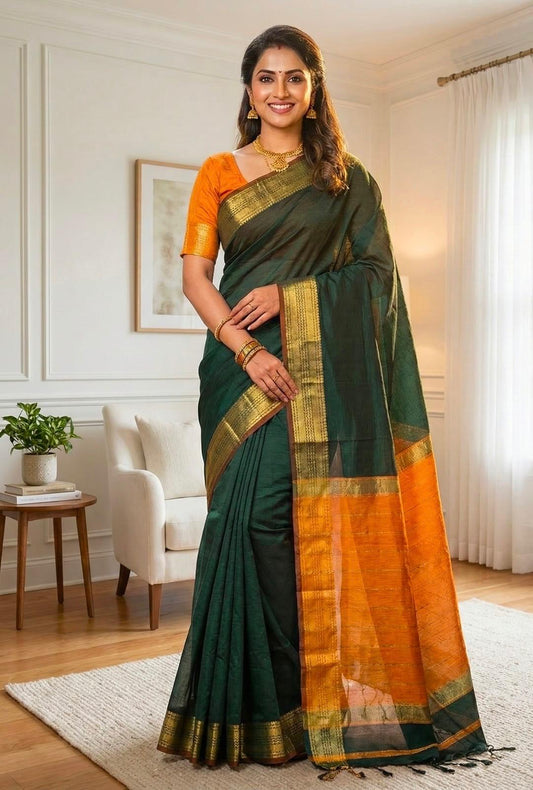 Saree with Stitched Blouse