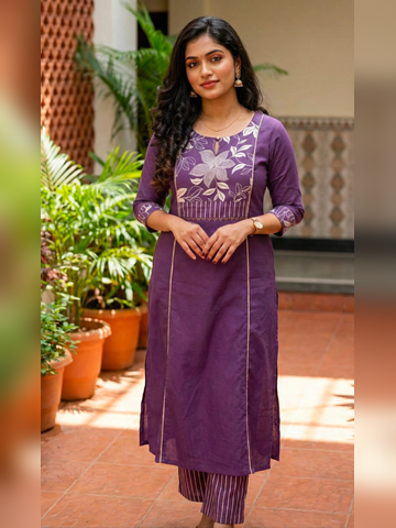 Co ord set weaved cotton