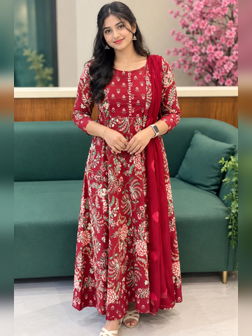 3 piece set in Anarkali