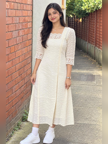 A line frock/kurti in pure hakoba cotton